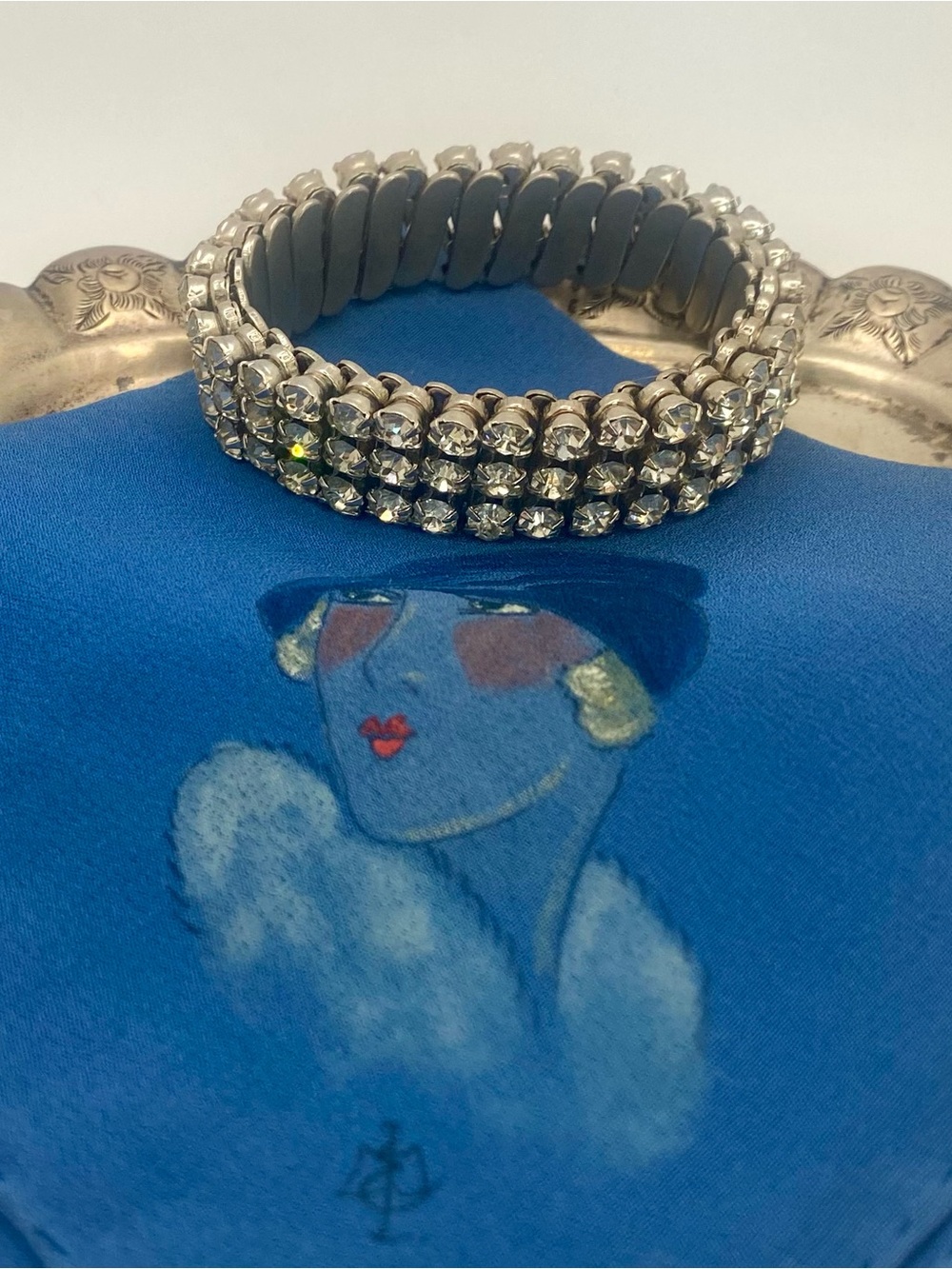 Vintage 1950s Rhinestone Expansion Bracelet